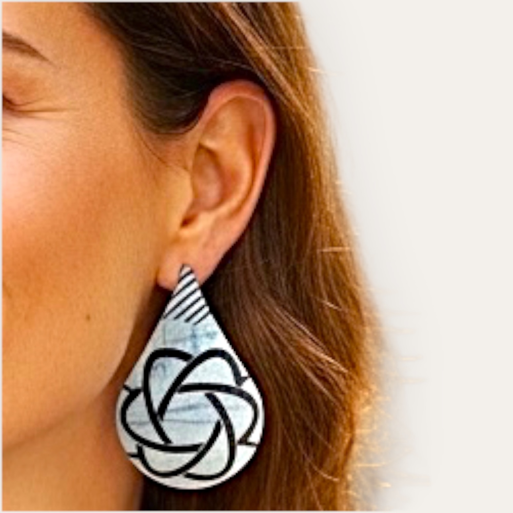 Boucle d'oreille LOLA Azur – Image 2